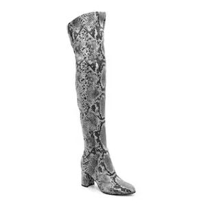 Marc Fisher Snake Print Over-the-Knee Boots